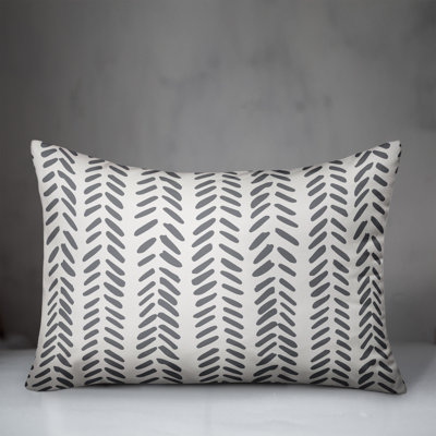 Modern Herringbone Rectangular Lumbar Pillow