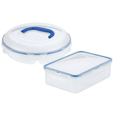 LocknLock On the Go Meals Divided Rectangular Food Storage Container,  34-Ounce 