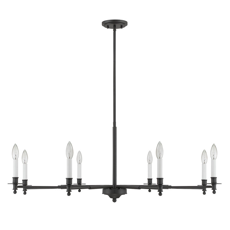 Perle 8-Light Chandelier, Noir mat