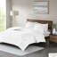 Édredon en coton gaufré double / grand blanc - 3 pièces, lavables à la machine, boutons décoratifs en bois attrayants pour un attrait de chambre à coucher moderne 100% tissage, détails à boutons relaxants