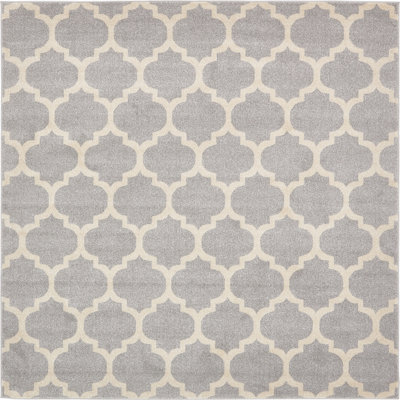 Tapis à motif géométrique gris Molly