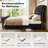 Dulane King Size Tufted Upholstered Sleigh Bed, Modern Chenille Platform Bed Frame, No Box Spring Required, Black-599370917-599370918