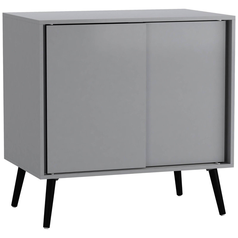 Rectangle Accent Cabinet, Grey/Black