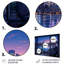 «Blue NYC At Night Window View III - New York City, art mural en métal MT135574-1410129179