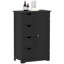 Armoire de rangement pour salle de bain avec tiroirs et tablette réglable, noir