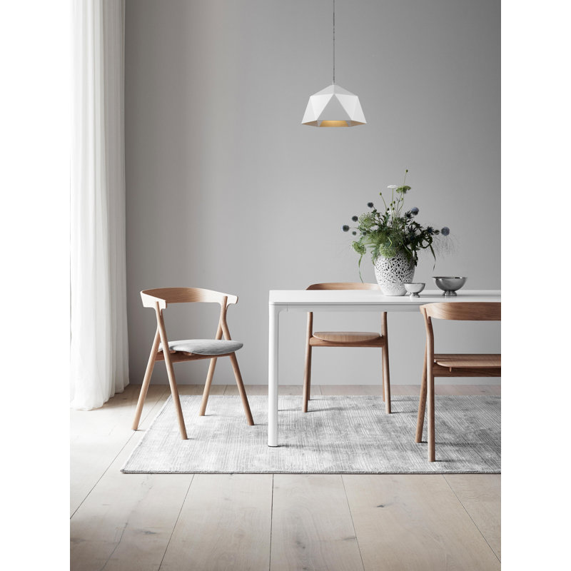 Luminaire suspendu géométrique 1 lumière Avila, H 69 po x l 10,2 po x P 10,2 po, Blanc / argenté