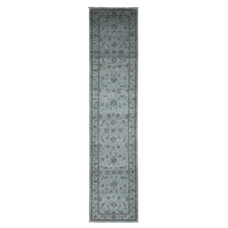 Tapis de couloir gris nouvel âge en laine 2 pi 8 po x 13 pi Audon
