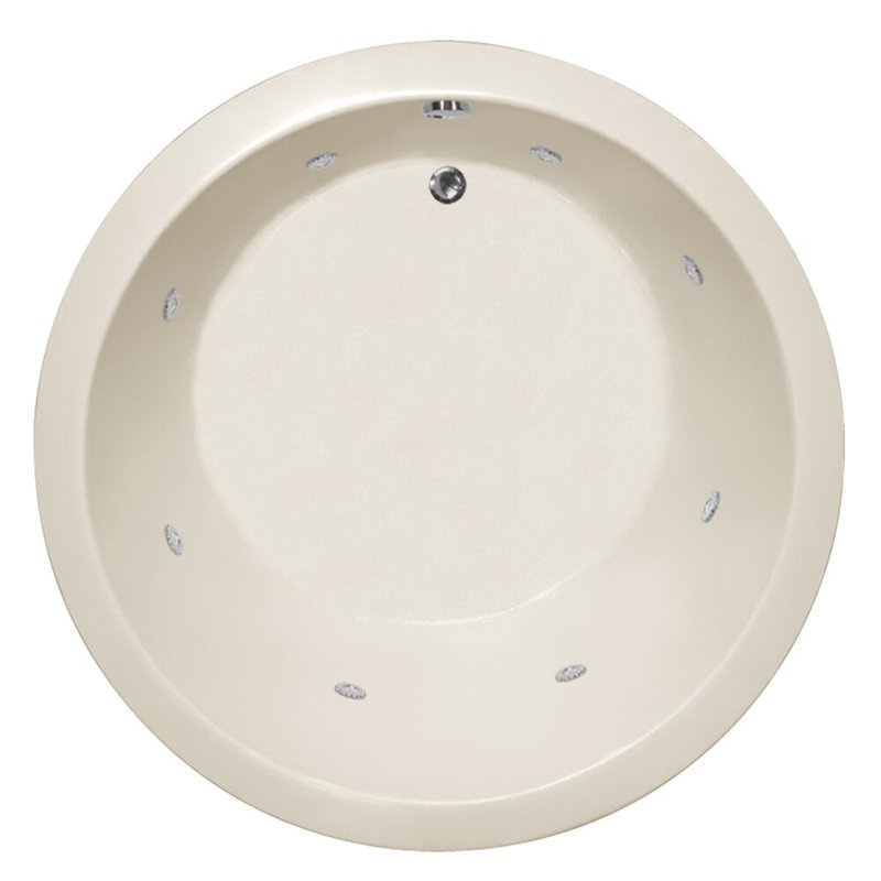 Redondo 69'' L Bathtub, Biscuit, Satin Nickel