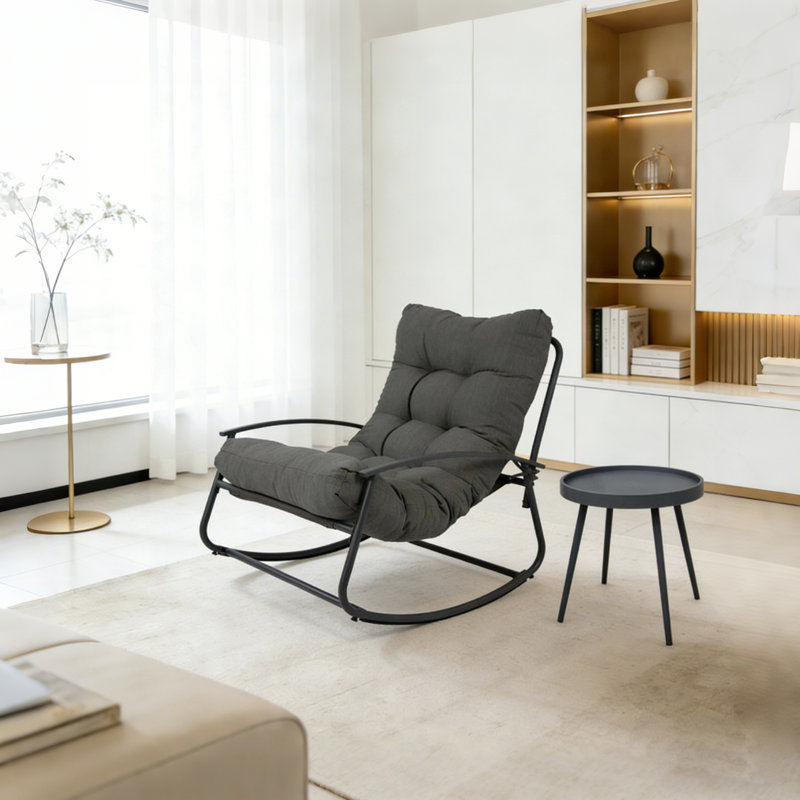 Bravlio Steel Outdoor Chair, Dark Gray