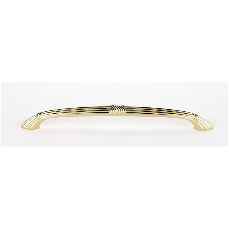 Ribbon and Reed 18" Center to Center Appliance Pull, Polished Brass, 10"