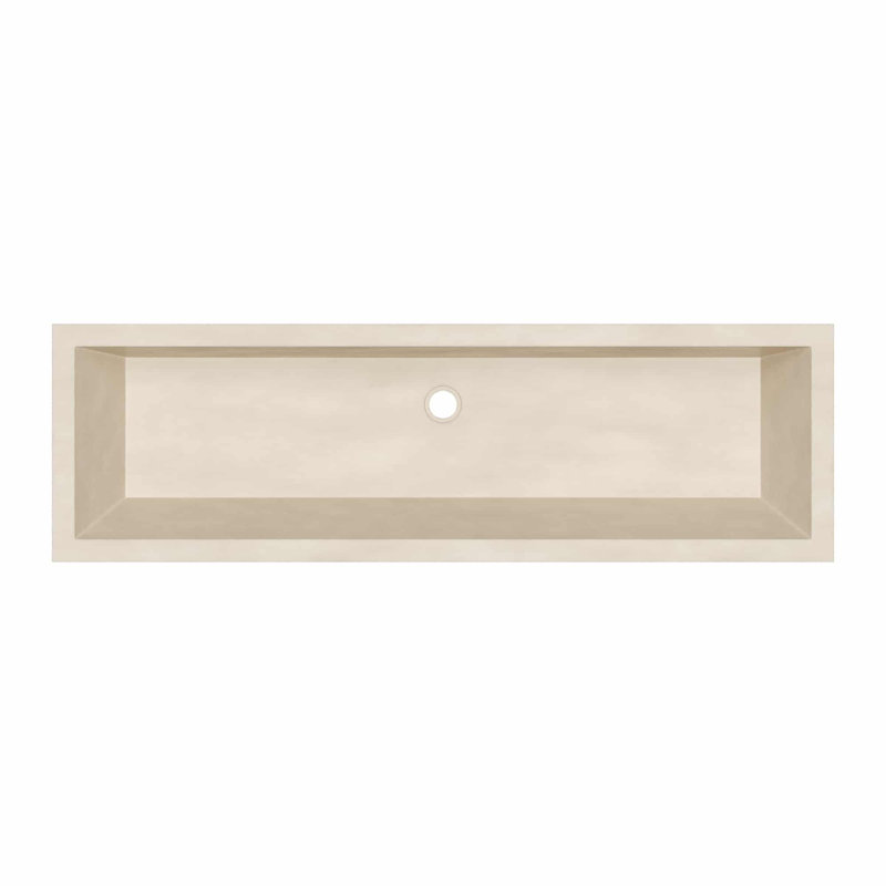 Arcata 48" Undermount Concrete Trough Bathroom Sink, Sand