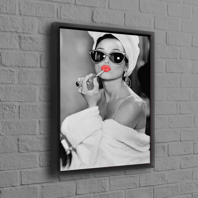 Print on Canvas, 70 cm H x 100 cm W, Framed Print without Mat, Black