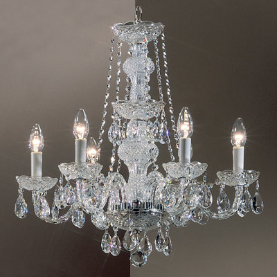 Lustre empire 6 lumières de style bougie Greig
