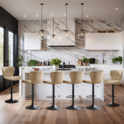 Swivel Adjustable Height Modern Bar& Counter Stool