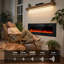Foyer électrique 60 "avec flamme 12 couleurs - encastré / mural, télécommande-1814733712