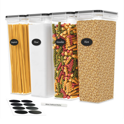 Dwellza Kitchen Airtight Pasta Storage Containers 95 oz Set of 4
