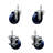 3.5 Inch_Solid Poly Wheel Swivel 5/8 Inch Threaded Stem Caster Set 2 Brakes