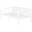 Lit de jour blanc de taille simple, avec une élégance simple et épurée, double usage dans différents endroits, système de support solide, structure à trois côtés, convient à diverses décorations, rangement sous le lit-99582793-99582799