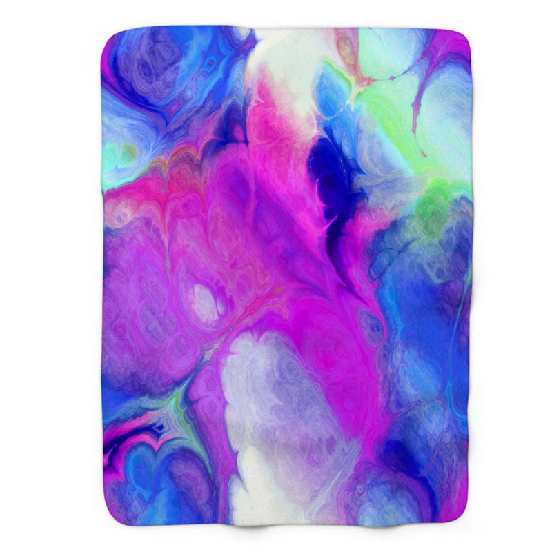 Bright Marble - 1 Piece Blanket, Queen