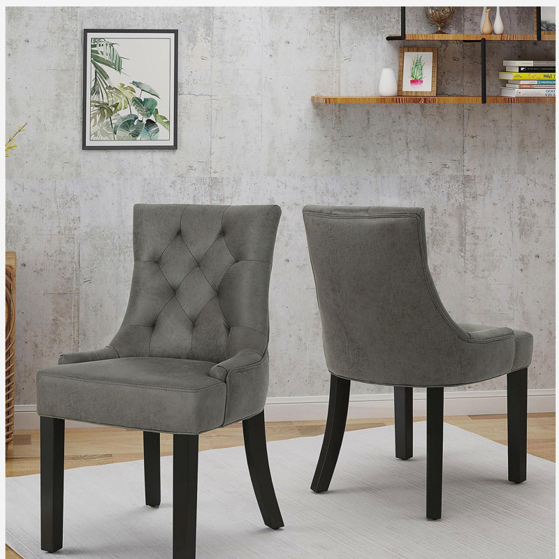 Chaise de salle à manger Cheney - Kd Mp2 (ensemble de 2), 2, Ardoise