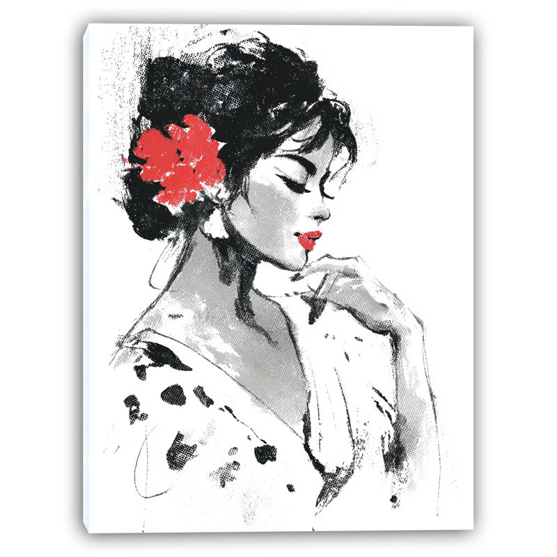 «Flamenco Beauty», art mural sur toile tendue