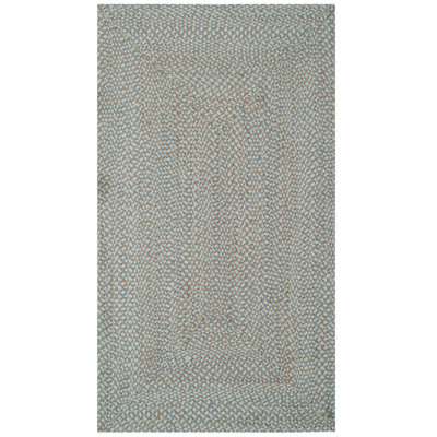 Garbrand Hand-Woven Flatweave Cotton Blue/Aqua/Navy Area Rug