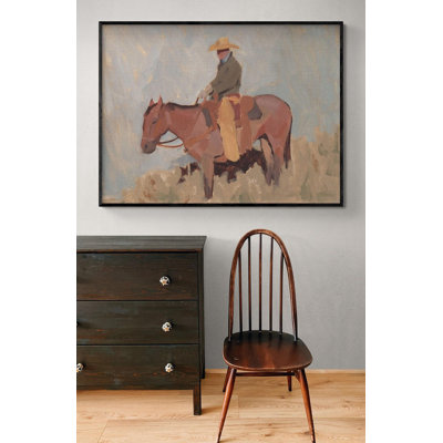 Alcide Ranch Hand II By Jacob Green, Cowboy Riding Horse Painting Print, Equestrian Wall Art, Old Ranch Decor, Modern Farmhouse Art Print