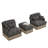 Deep Seat Sofas, Chenille Modular Leopard Modern Style For Home