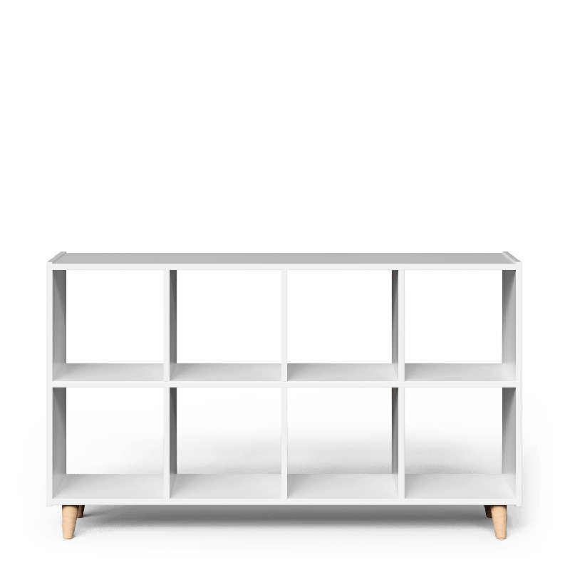 Six cubes horizontaux, H 31,7 po x l 54 po x P 11,8 po, Blanc / naturel