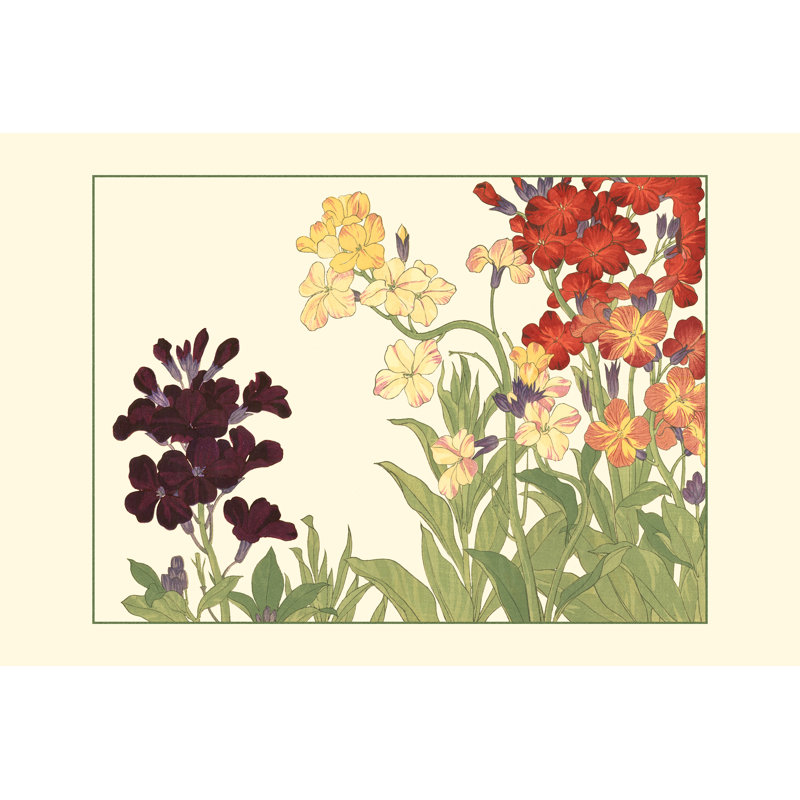 Petit jardin de fleurs japonais I, H 12 po x l 18 po x P 1,25 po