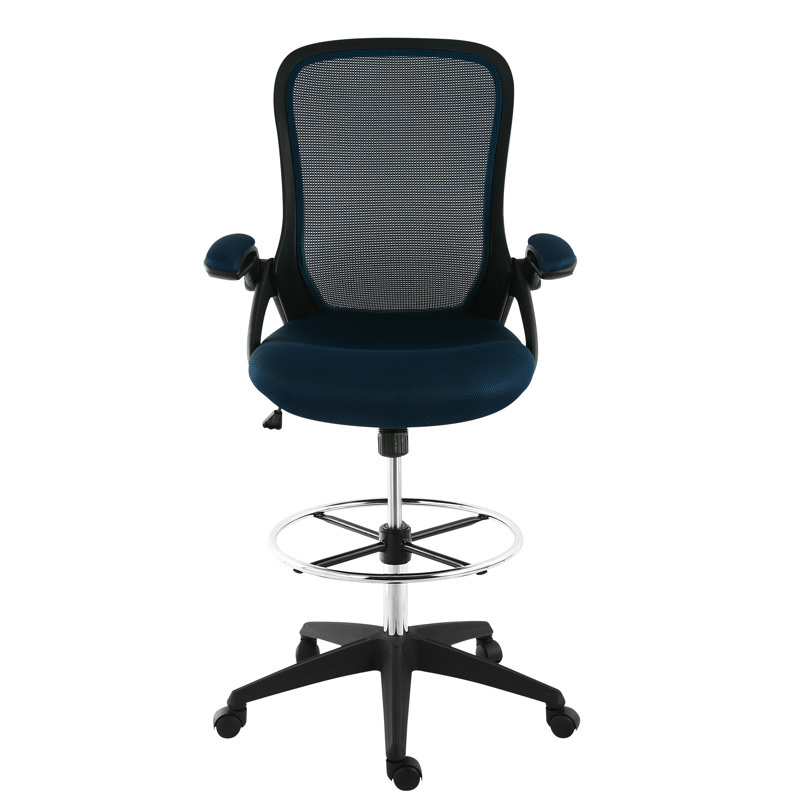Chaise de dessinateur en filet Labounty, Bleu