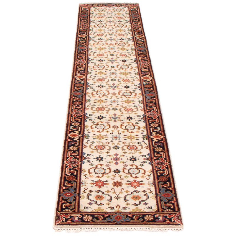 One-of-a-Kind 2'7" X 11'9" New Age Runner Wool Area Rug in Brown