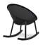 Chaises berçantes de patio industrielles modernes, chaises berçantes en forme d'œuf et chaises d'extérieur d'intérieur en plastique toutes saisons avec design perforé respirant pour la terrasse, le balcon, la véranda et le bord de la piscine, noir-388396964