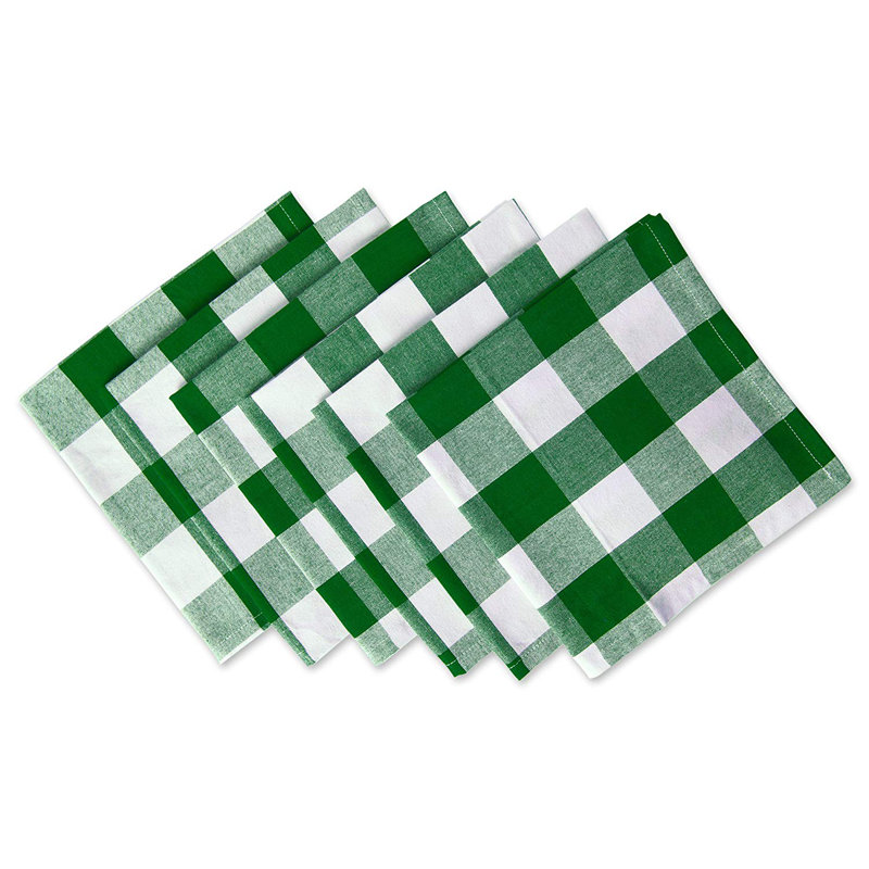 Ensemble de serviettes en coton 6 pièces Mya-Rose, Vert Trèfle