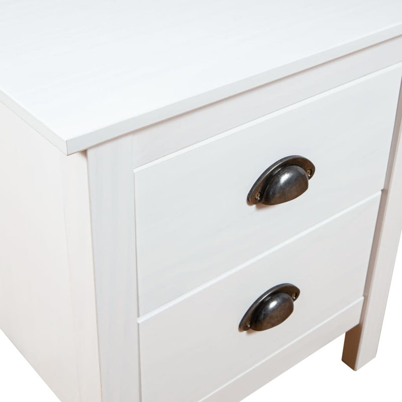 Abdussamad 19.5'' W Solid Wood Nightstand, White