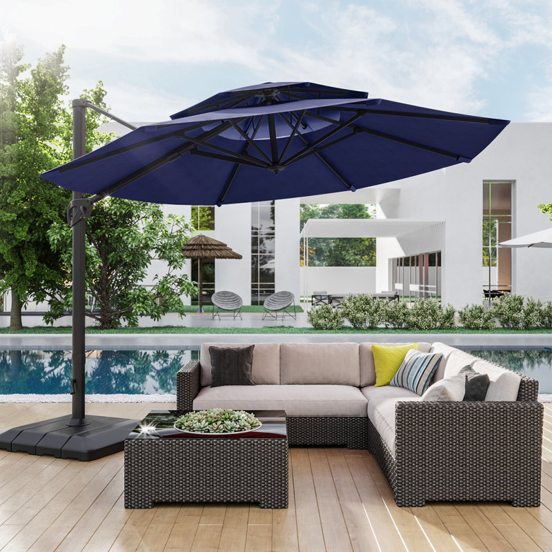 Auvent double en aluminium 11 pi, Gris