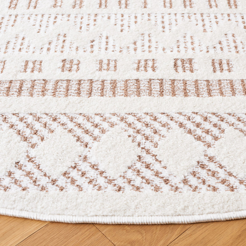 Tapis géométrique Delmontez Performance, Rond 6 pi 7 po