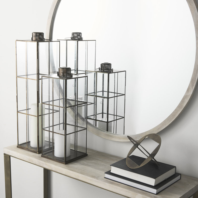 Lantern, 14.6" H x 8.3" W x 8.3" D