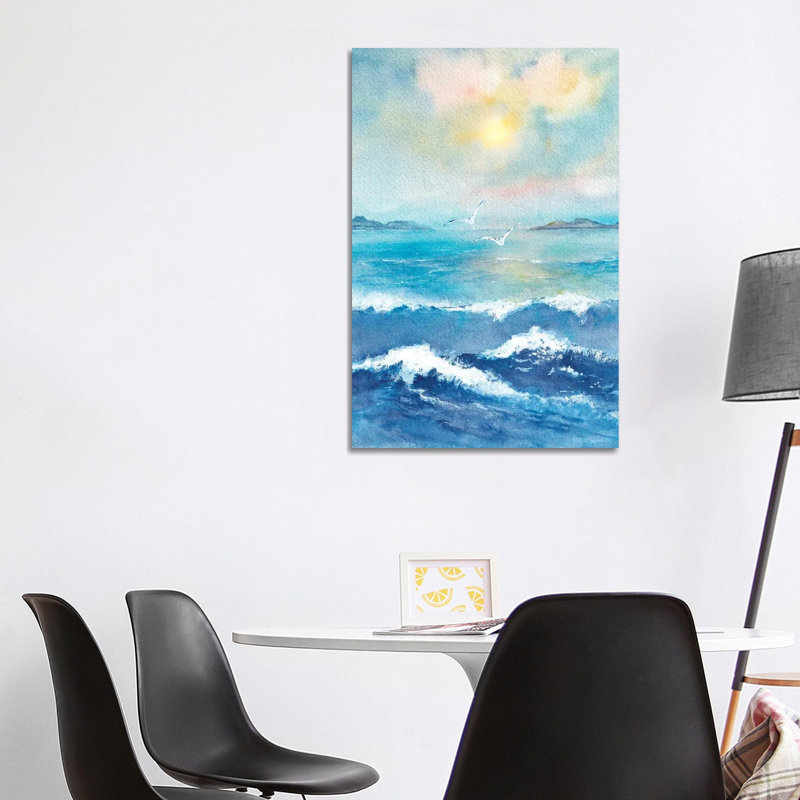 Ocean View by Viviana Gonzalez - Wrapped Canvas Painting, 101.6 cm H x 66.04 cm W x 1.91 cm D