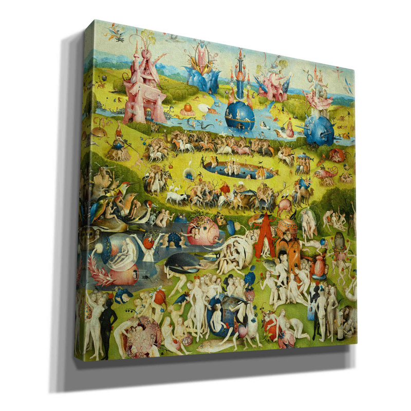 'The Garden of Earthly Delights - Center Panel' by Hieronymus Bosch, Canvas Wall Art, 37" H x 37" W x 1.5" D
