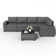 Ensemble de conversation modulaire en rotin pour 5 personnes avec coussins