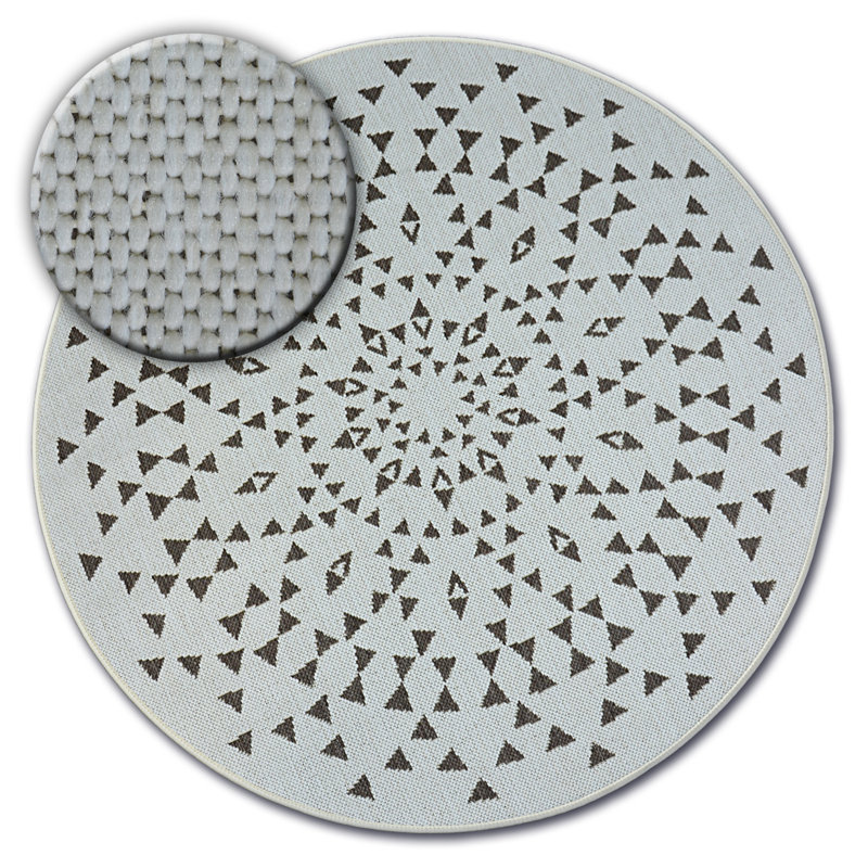 Round Filofteia Moroccan 120cm X 120cm Indoor / Outdoor Area Rug