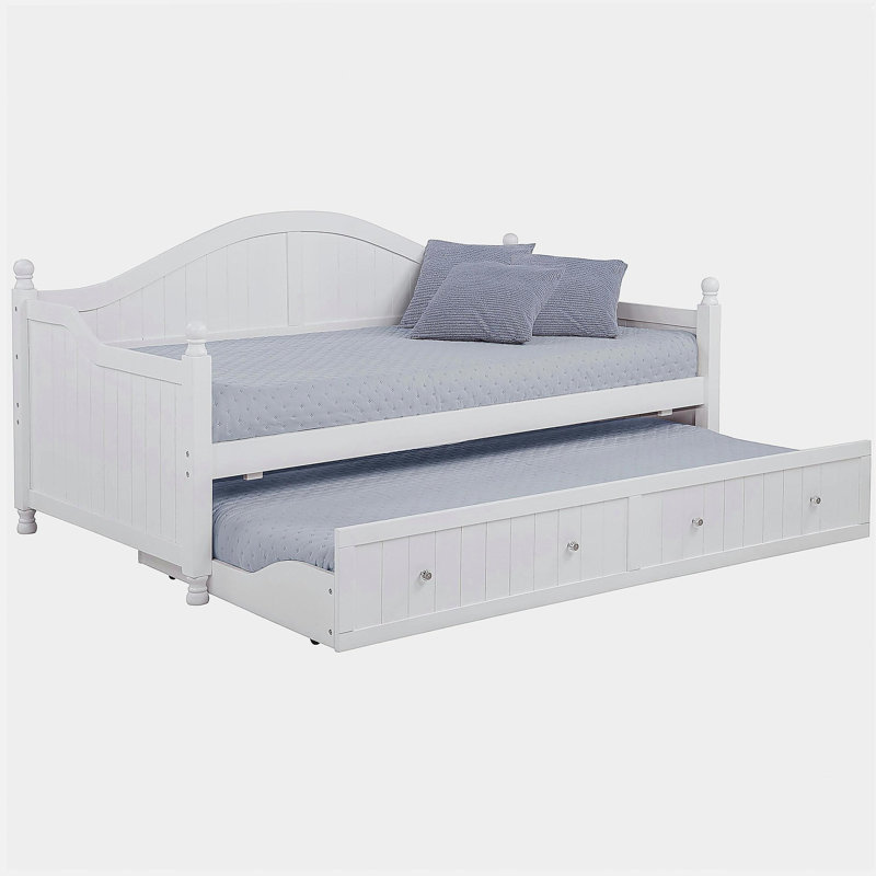 Lit de jour simple blanc avec couchette