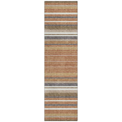 Machine Washable Indoor/Outdoor Chantille ACN2330 Stripes Rug