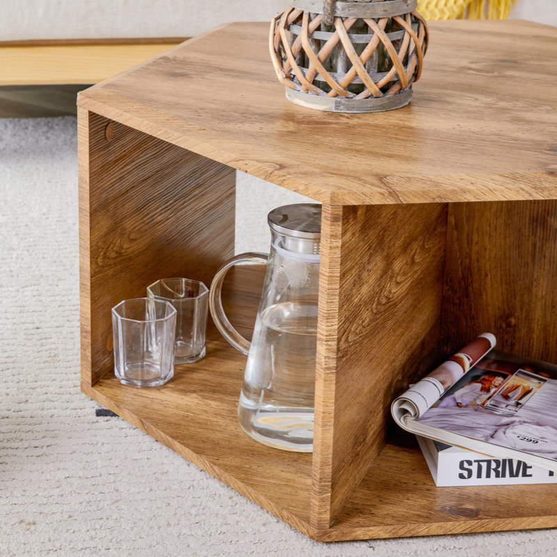Hexagonal MDF Coffee Table,Multi-Hole Design To Give More Storage Space, Simple And Convenient Design Makes It Suitable For All Kinds Of Style Scenes. 