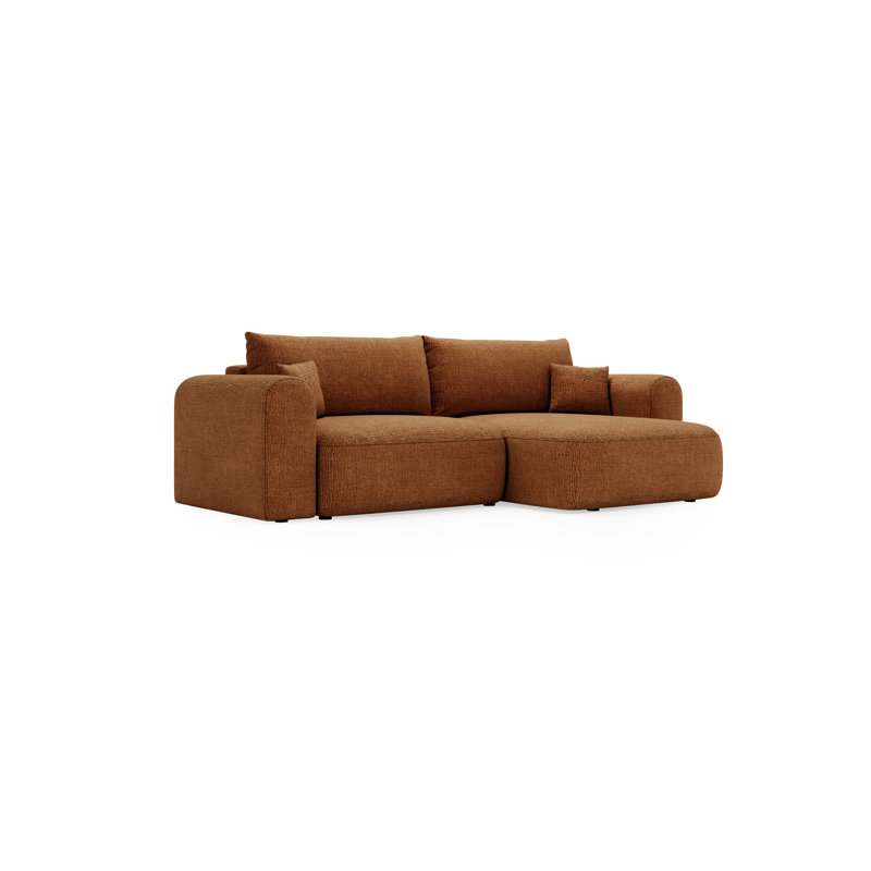3 Seater Corner Sofa , Right Hand Facing, Brown