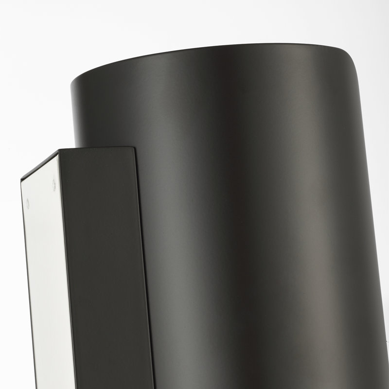 Anne-Marie Barton Armise 18" Sconce with Alabaster, Matte Carbon, 29" H x 7" W x 7.75" D