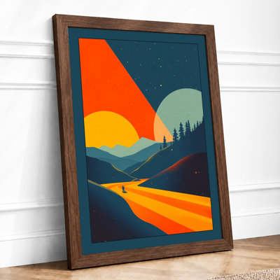 Mountain Dawn Modern - Framed Print