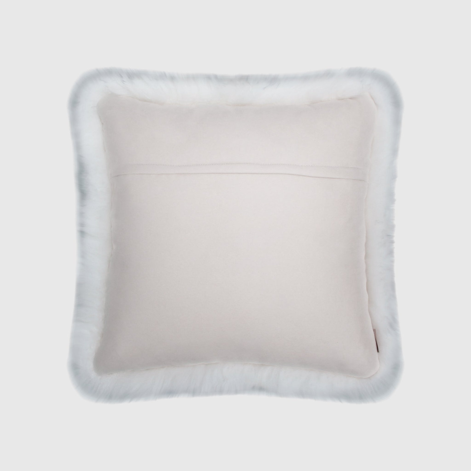 Fieldman Leather Throw Pillow, Gray/White