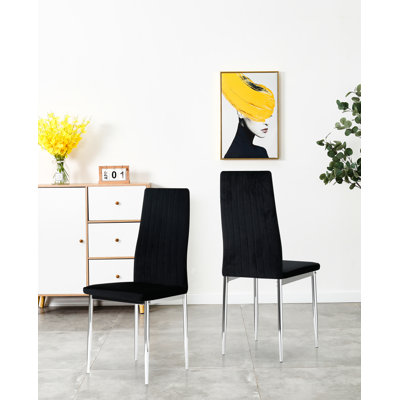 47cm H Velvet Upholstered Side Chair